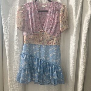 Floral Patchwork Mini Dress